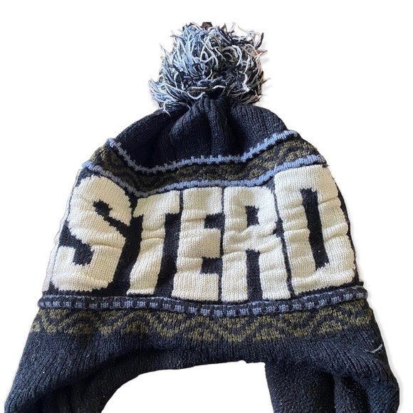 Amsterdam Wool VINTAGE SKI HAT Tassels Beanie - Picture 5 of 6